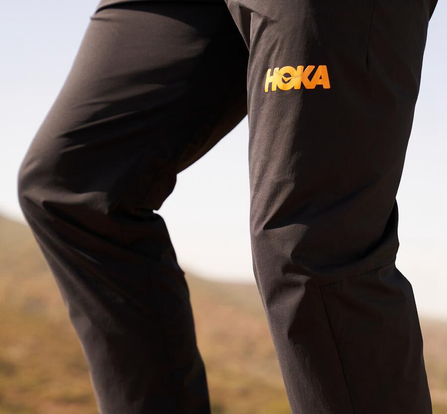 Hoka Australia One One Wind - Mens Pants Black - WTUGM-0973